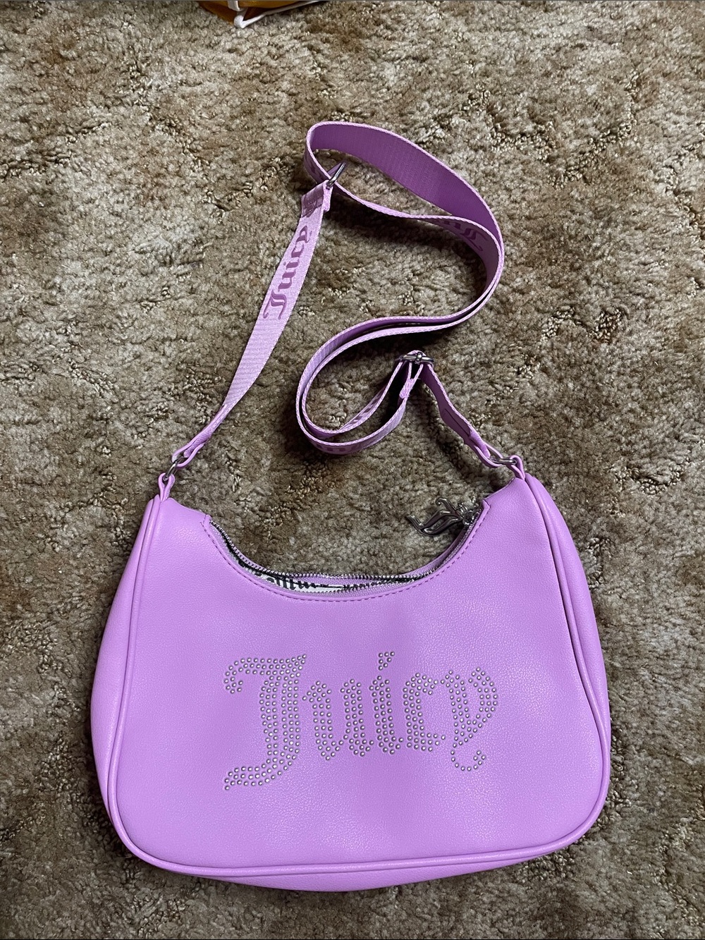 Juicy Couture Purple Rhinestone Crossbody Purse